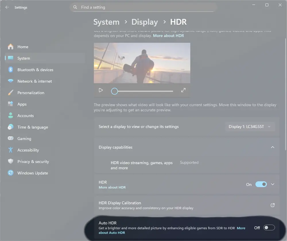 Disable AutoHDR